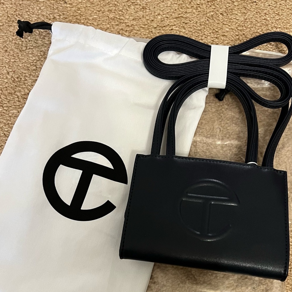 Small TELFAR shopping bag -navy